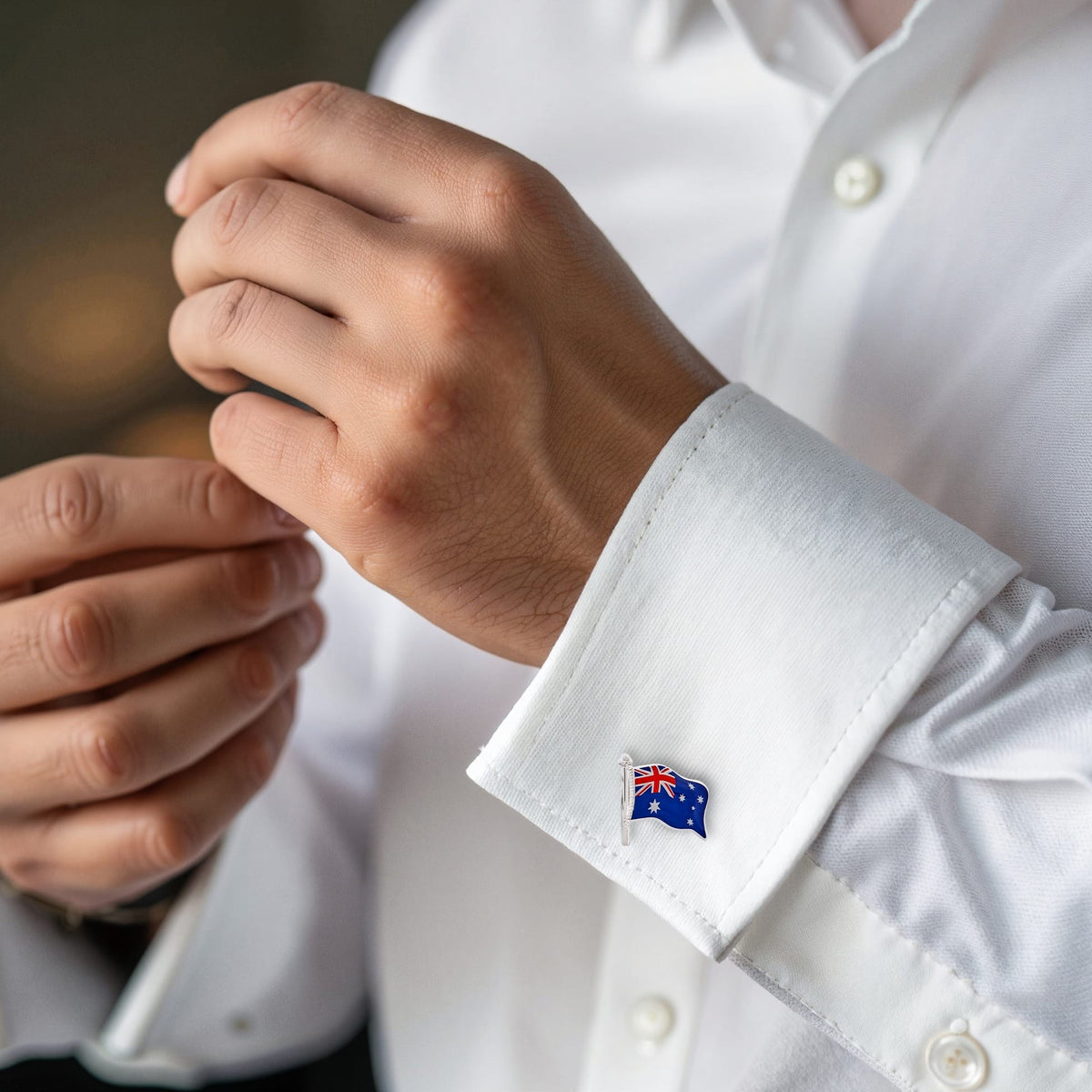 Australian Flag Wave Cufflinks