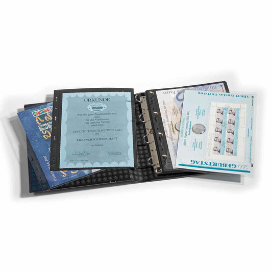 Ringbinder GRANDE, Classic Design includes slipcase, red