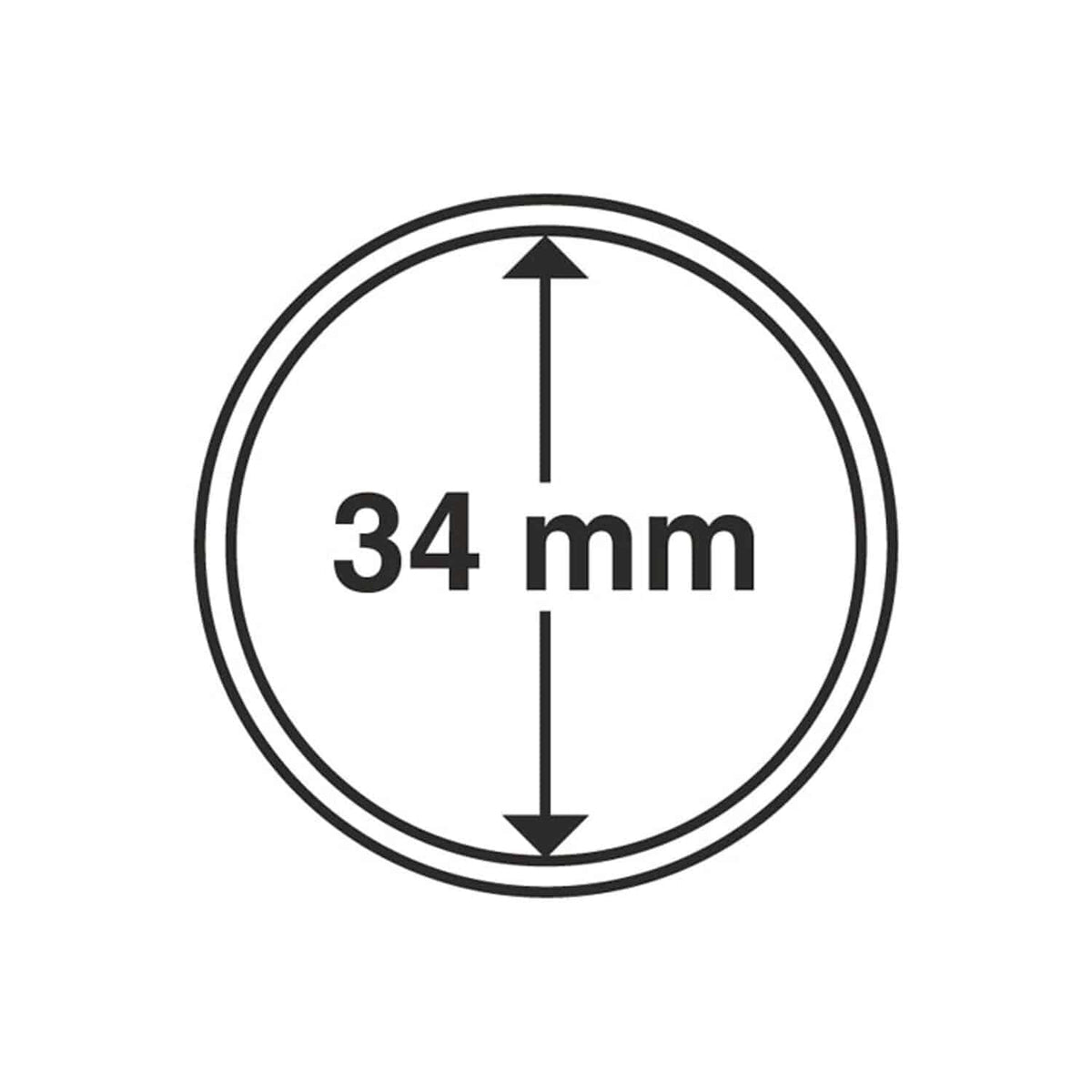 Coin Capsules, Inner Diameter 34mm