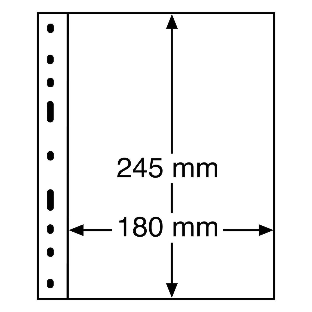 Plastic Pockets OPTIMA, 1-way division, clear
