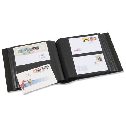 Album for 200 FDCs or letters in C6 format, includes Slipcase, red