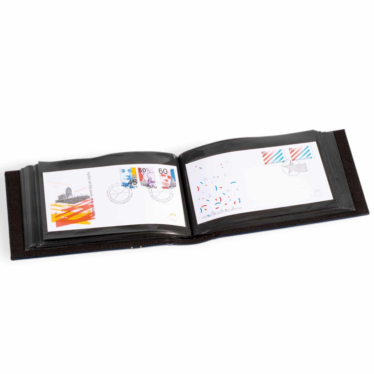 Renniks Album for 100 FDCs or letters in DIN long format, blue