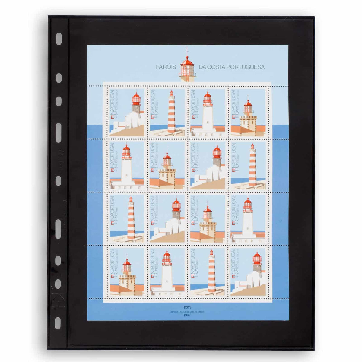 Plastic pockets OPTIMA, 1-waydivision, black- double sided