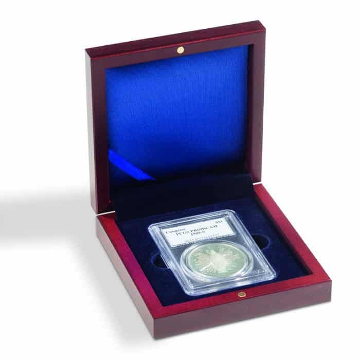 Small Coin Box VOLTERRA, for certified coin holders (Slabs)