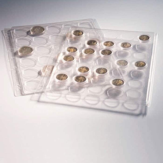 Plastic Sheets ENCAP, clear pockets for 30 coins in capsule with a diameter between 32 and 33mm