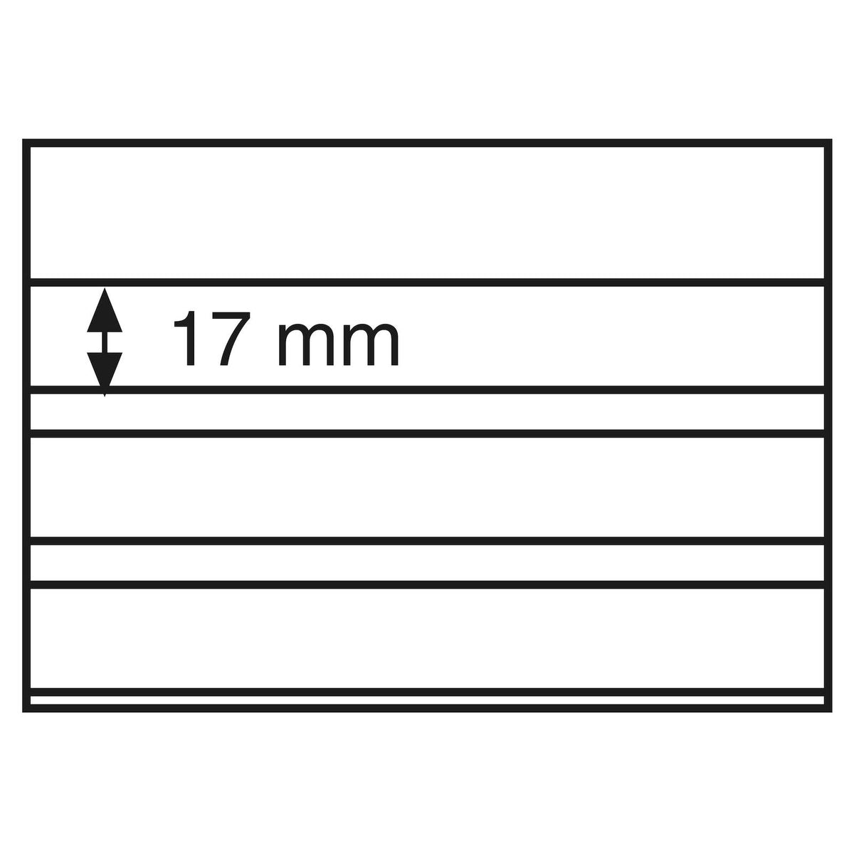 Standard cards PVC 148x105mm, 3 clear strips with cover sheet, black card, 100 per pack