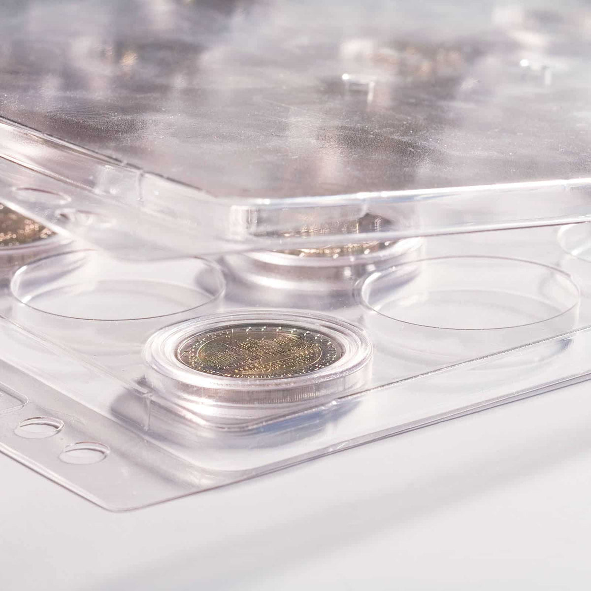 Plastic Sheets ENCAP, clear pockets for 48 coins in capsules with a inner diameter between 23.5 and 26mm
