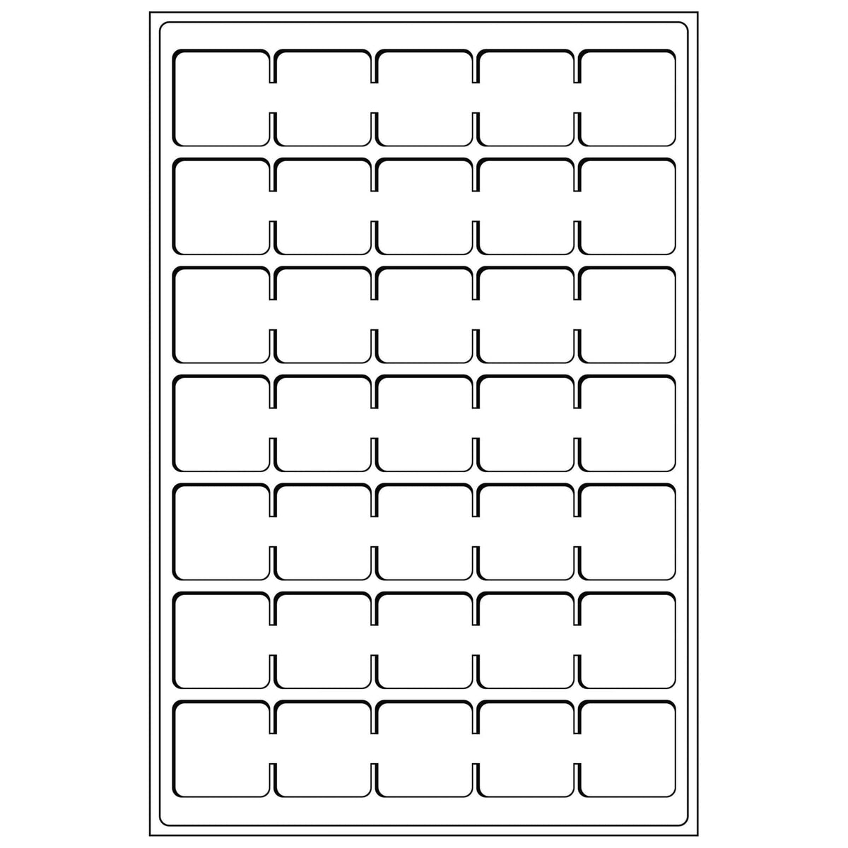 Coin tray L for 35 coins up to 38mm diameter, blue, pack of 2