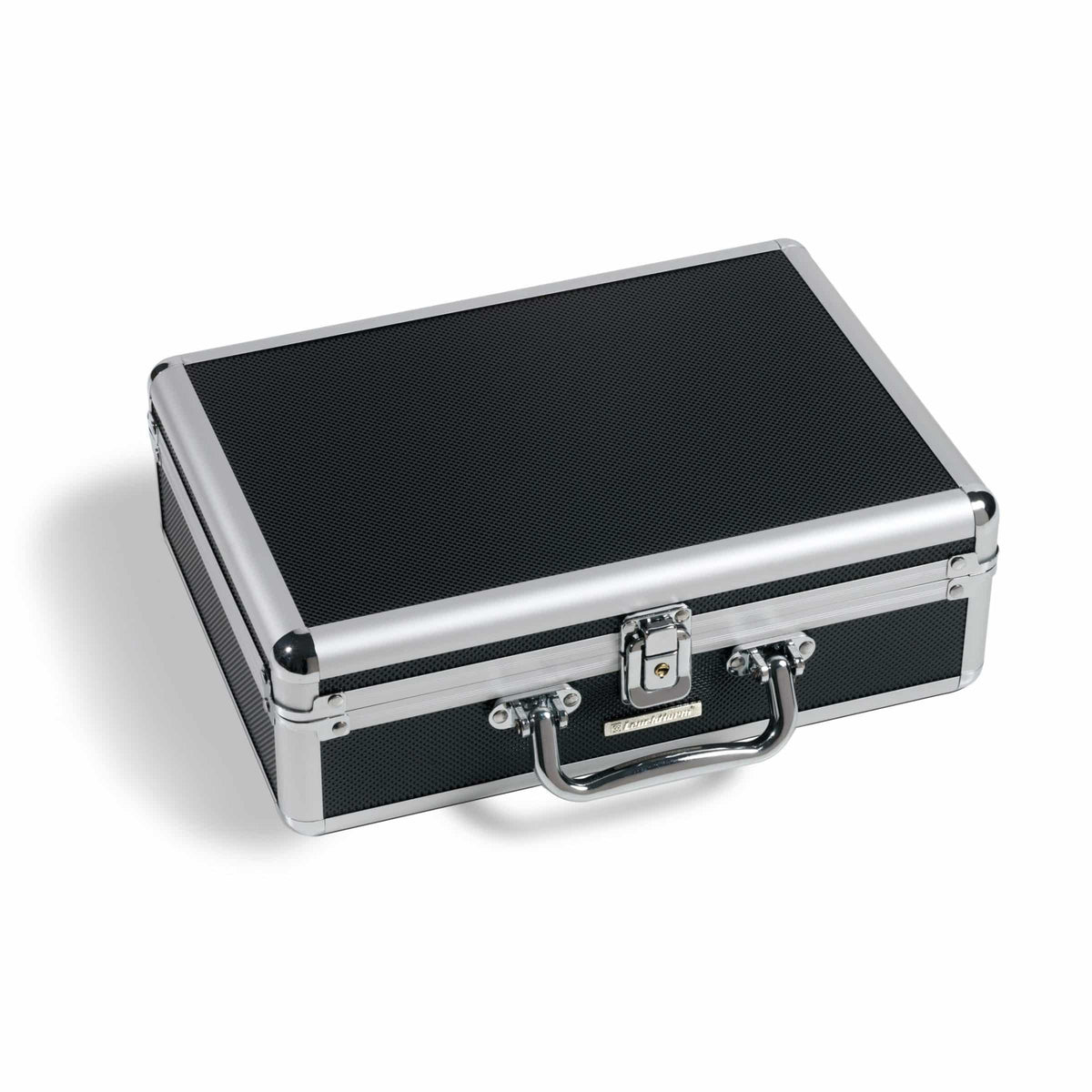 Coin case CARGO S6 for 144 2-euro coins in capsules, black / silver