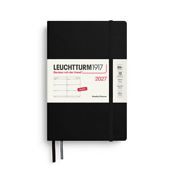 Weekly Planner Paperback (B6+), Black