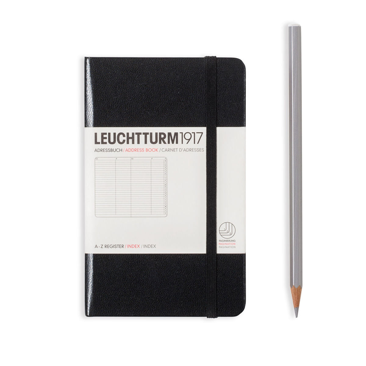 Address Book Pocket (A6), Hardcover, Black