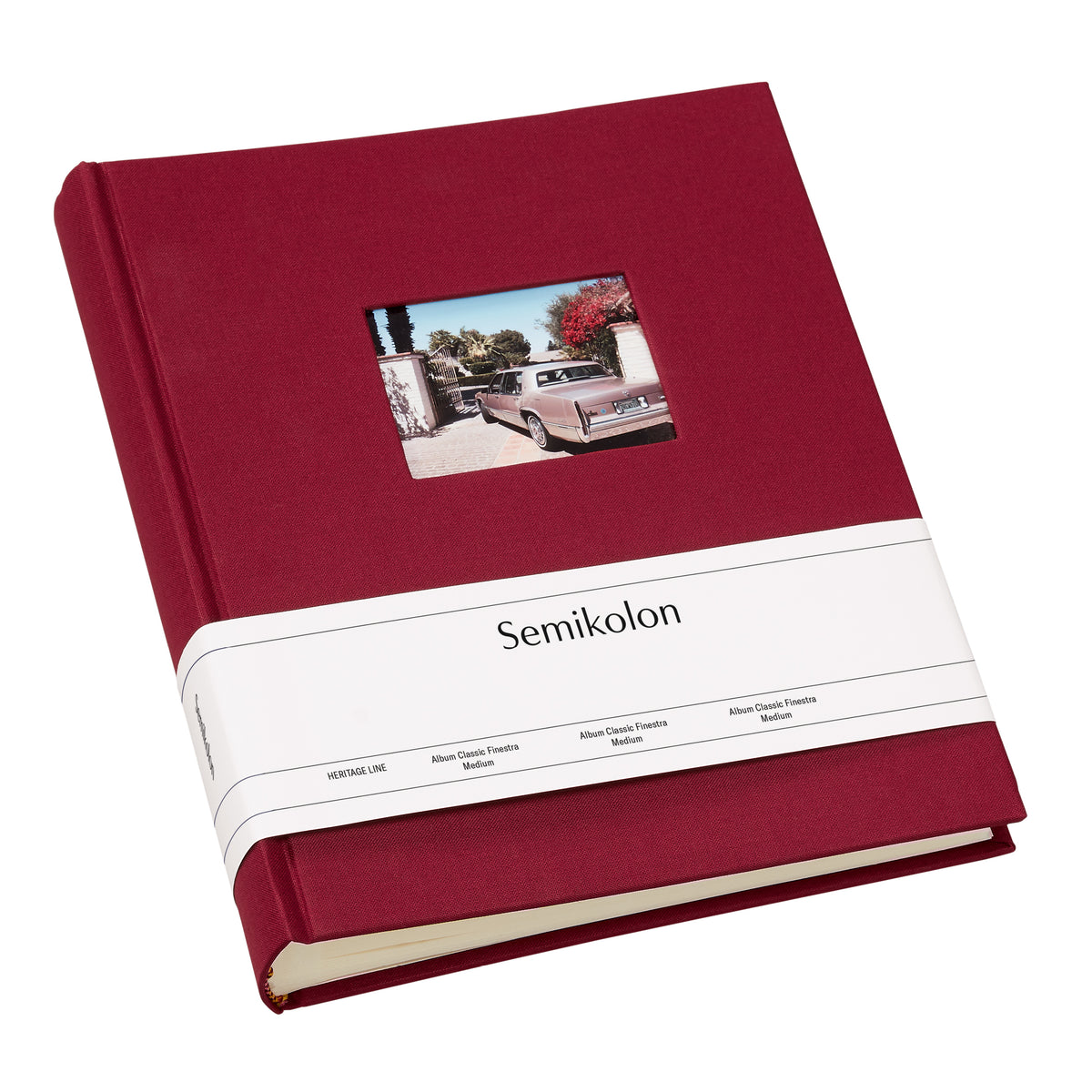 Photo Album, Classic, Finestra, Medium Burgundy
