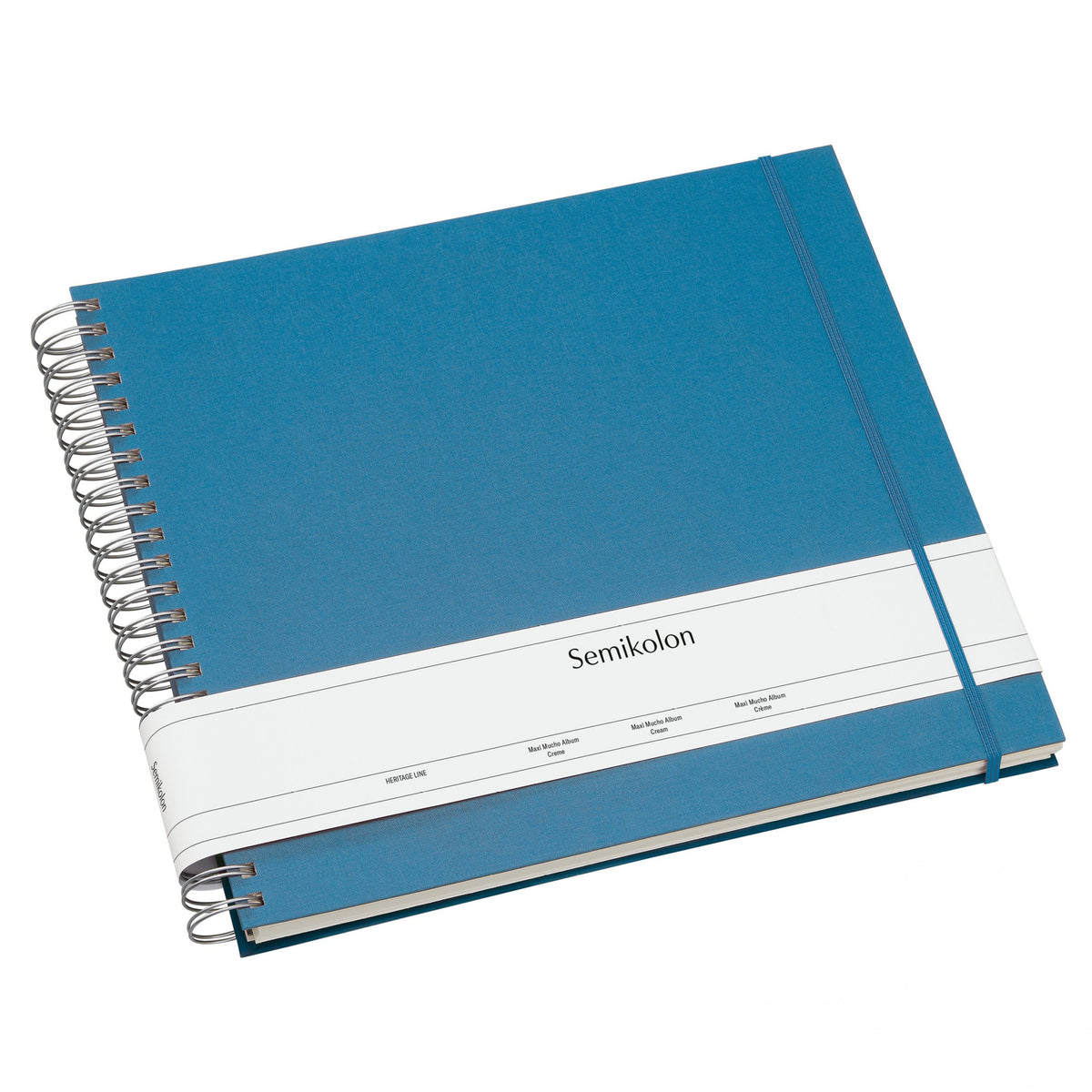 Photo Album, Spiral Bound, Maxi Mucho, Cream Pages, Azzurro