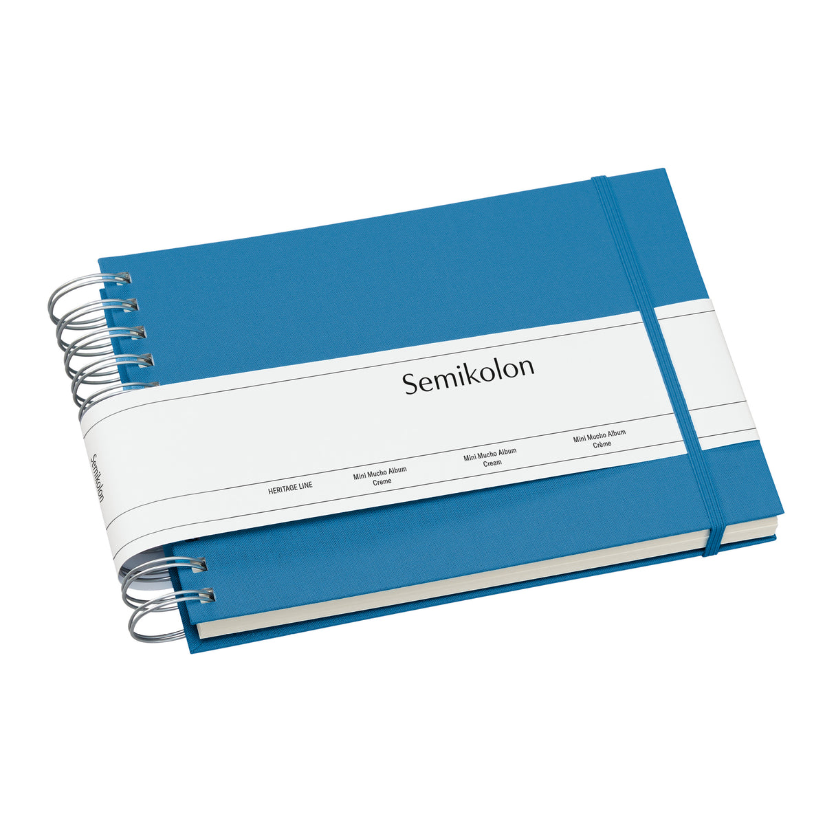 Photo Album, Spiral Bound, Mini Mucho, Cream Pages, Azzurro