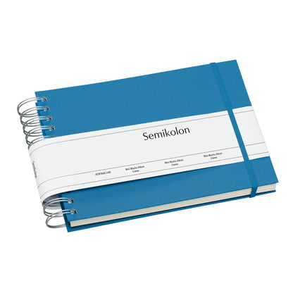 Photo Album, Spiral Bound, Mini Mucho, Cream Pages, Azzurro