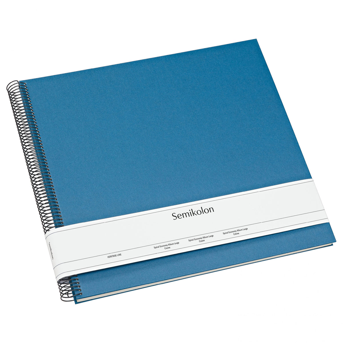 Photo Album, Spiral Bound, Economy, Large, Cream Pages, Azzurro