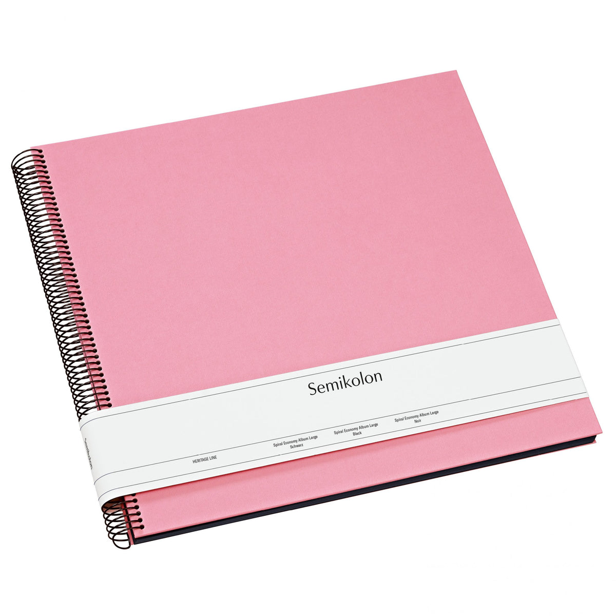 Photo Album, Spiral Bound, Economy, Large, Black Pages, Flamingo