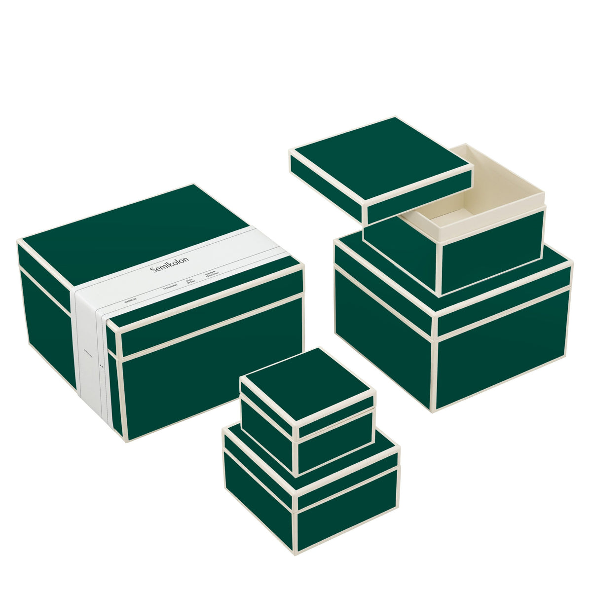 Gift Boxes, Set of 5, Forest