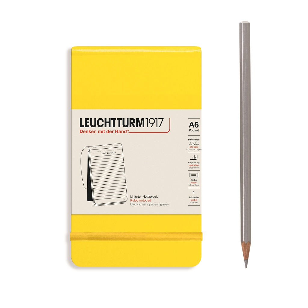 Reporter Notepad Pocket, Lemon, Ruled