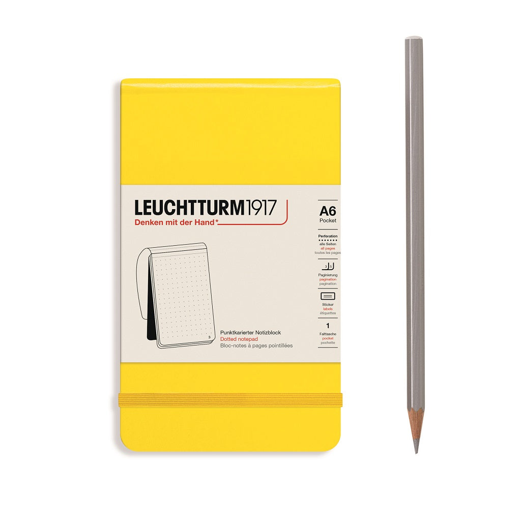 Reporter Notepad Pocket, Lemon, Dotted