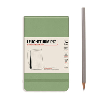 Reporter Notepad Pocket, Sage, Dotted