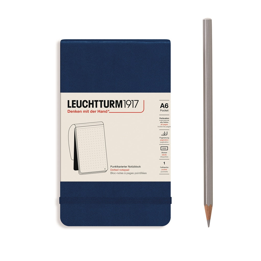 Reporter Notepad Pocket, Navy, Dotted