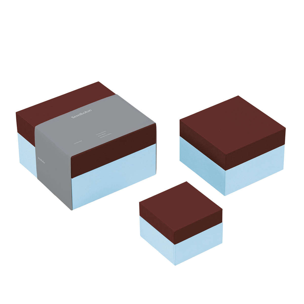 Gift Boxes, Set of 3, Pecan Ice