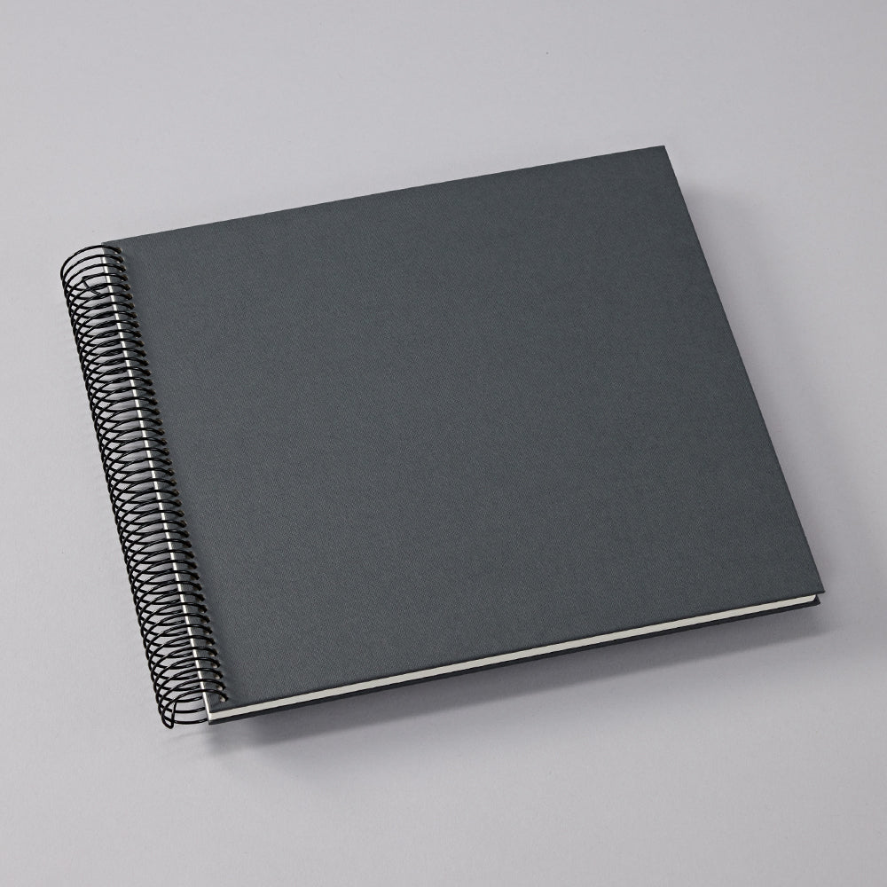 Spiral Photo Album Medium | Cream Pages | Lava Stone