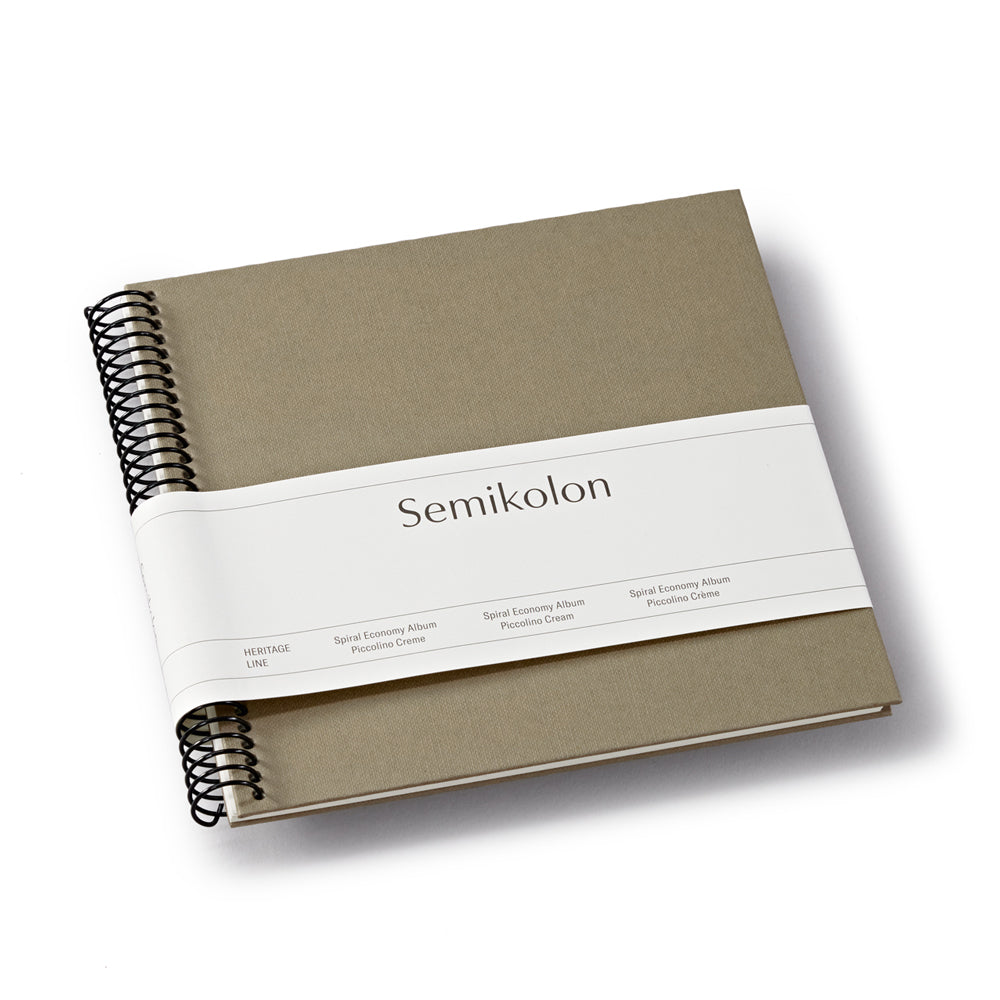 Spiral Photo Album Piccolin| Cream Pages| Fango