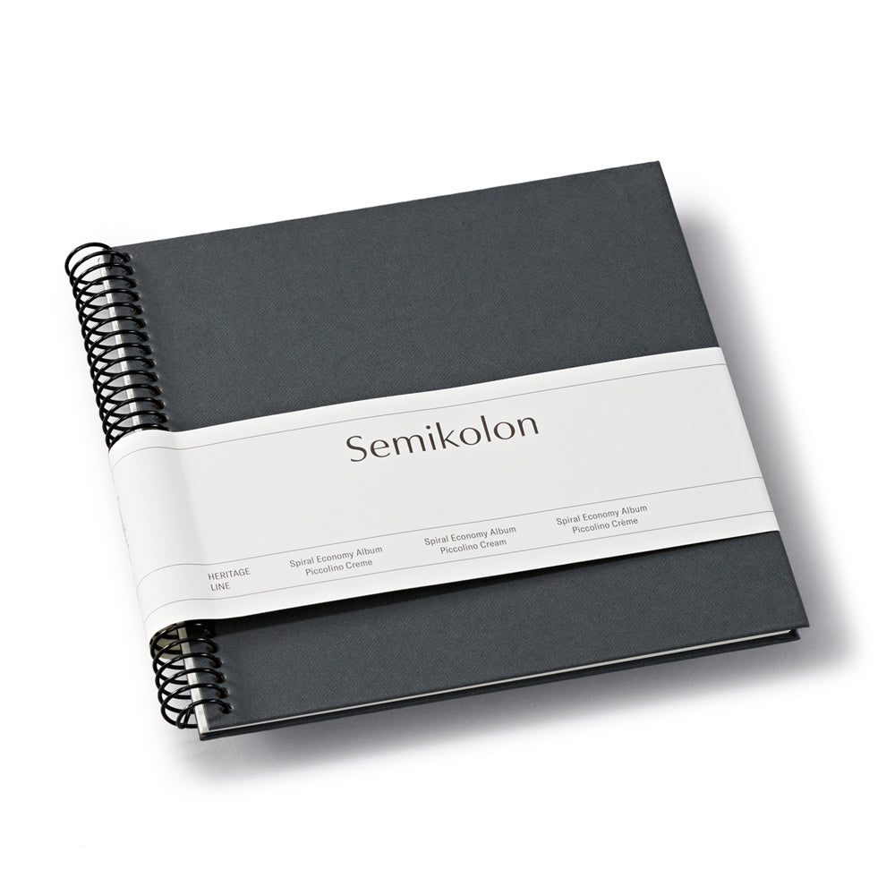 Spiral Photo Album Piccolino | Cream Pages | Lava Stone