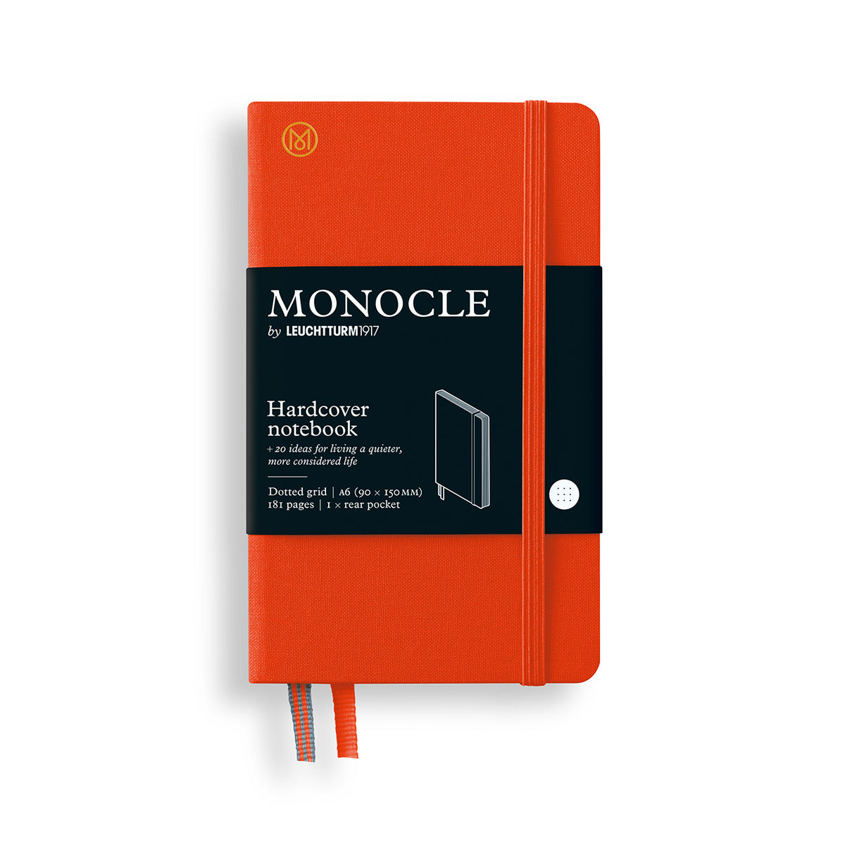 Monocle Pocket (A6), Hardcover 192 numbered pages, dotted Mandarin,
