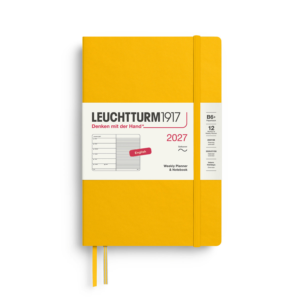 Weekly Planner &amp; Notebook Paperback (B6+), Softcover, Ruled, Sunflower