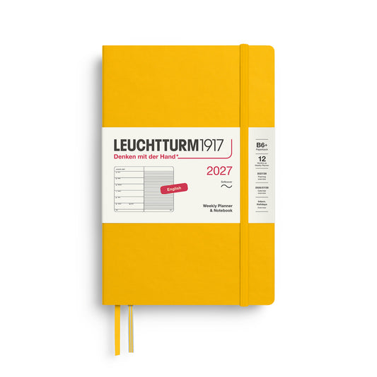 Weekly Planner &amp; Notebook Paperback (B6+), Softcover, Ruled, Sunflower
