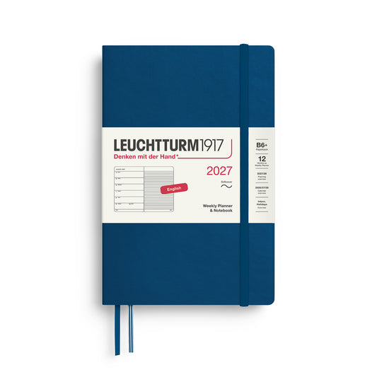 Weekly Planner &amp; Notebook Paperback (B6+), Softcover, Ruled, Indigo