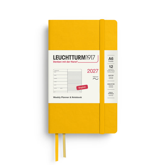 Weekly Planner &amp; Notebook Pocket (A6), Softcover, Ruled, Sunflower