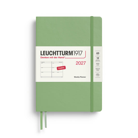 Weekly Planner Medium (A5), Sage