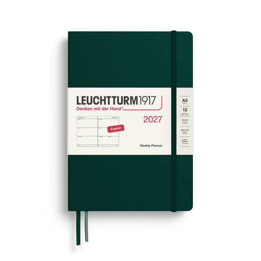 Weekly Planner Medium (A5), Forest Green