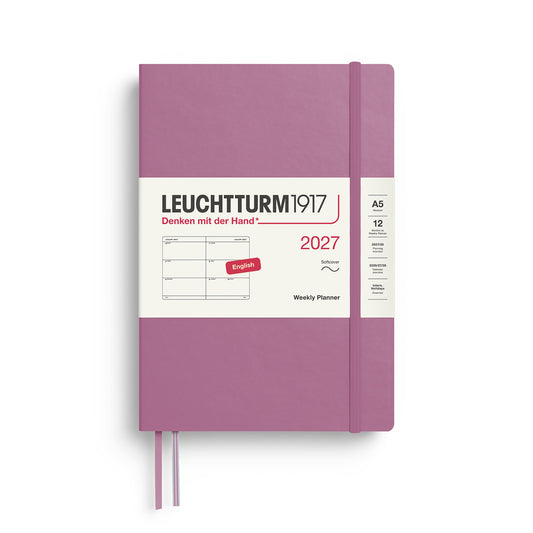 Weekly Planner Medium (A5), Softcover, Dusty Rose