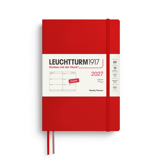 Weekly Planner Medium (A5), Softcover, Cherry