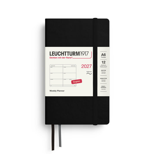 Weekly Planner Pocket (A6), Softcover, Black