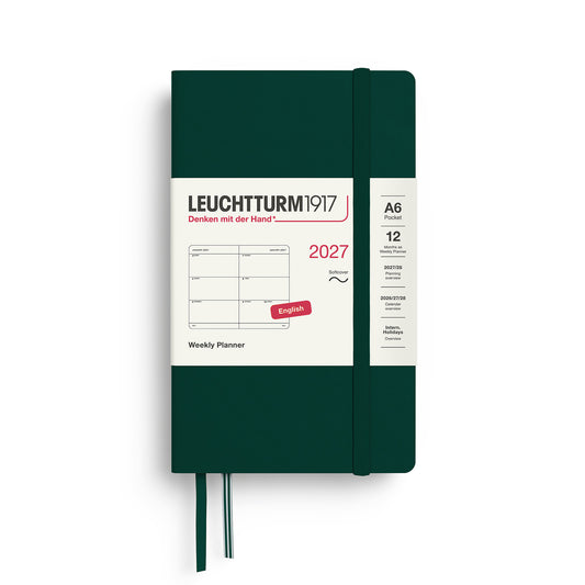 Weekly Planner Pocket (A6), Softcover, Forest Green
