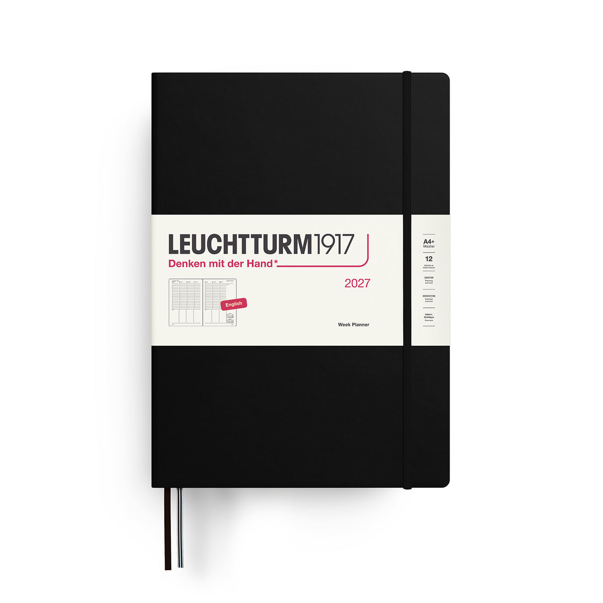 Week Planner Master (A4+) 2027, Black