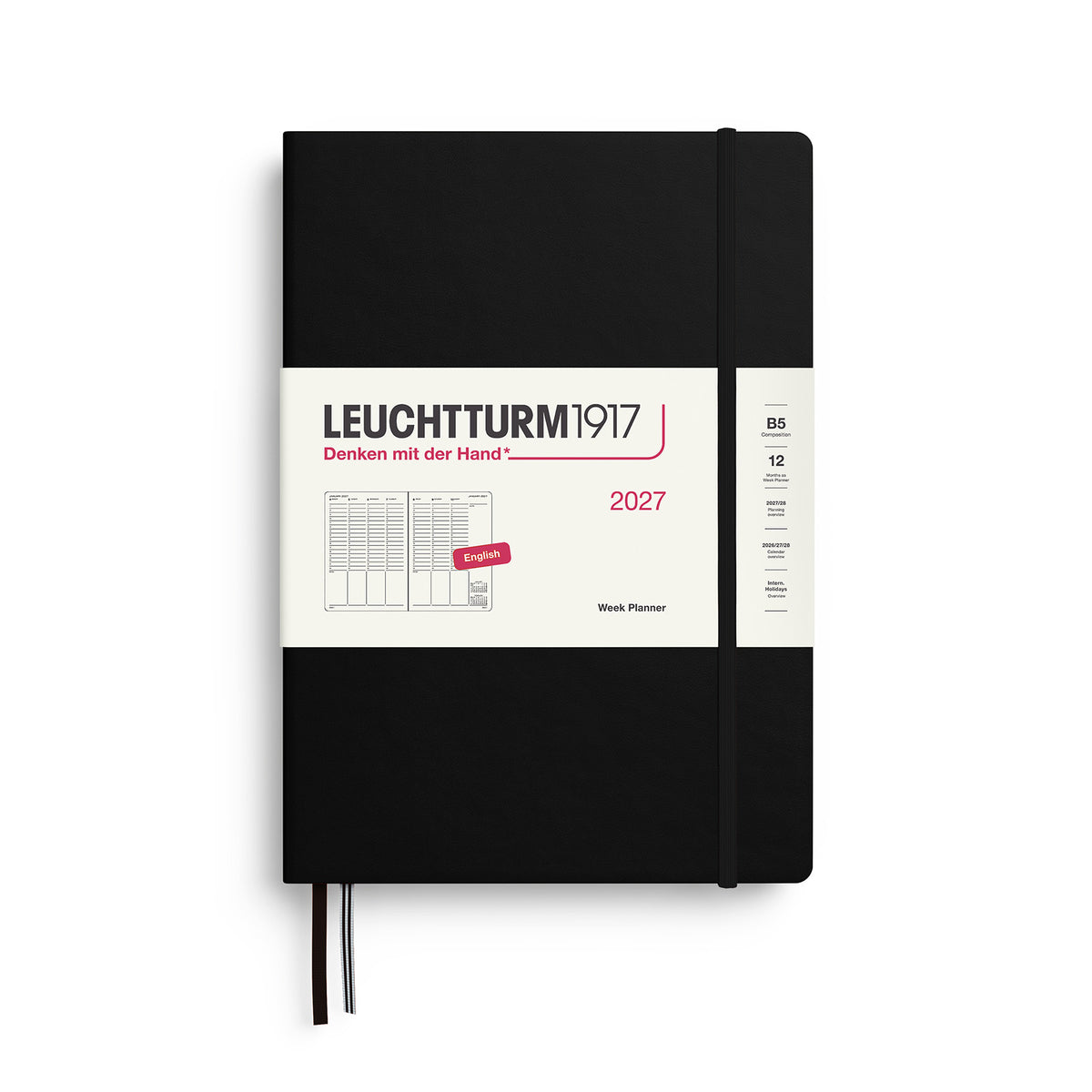 Week Planner Composition (B5) 2027, Black