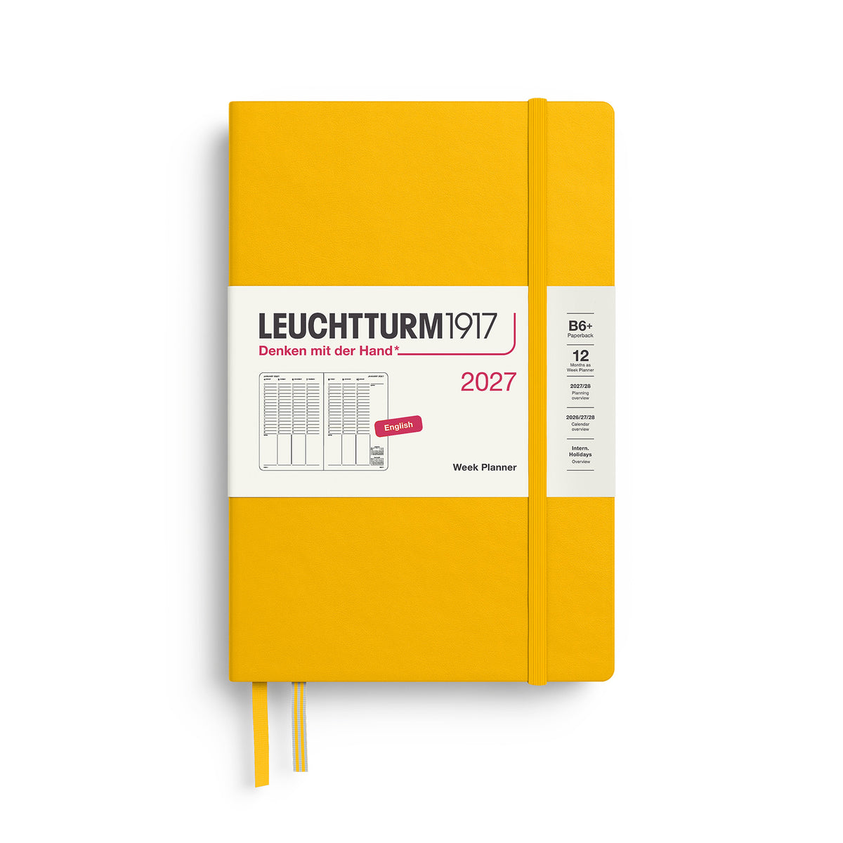 Week Planner Paperback (B6+) 2027, Sunflower