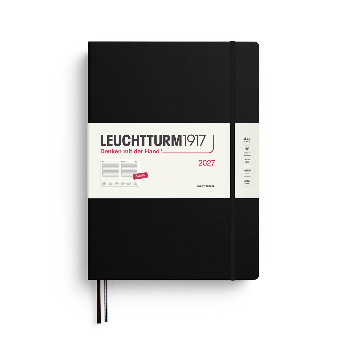 Daily Planner Master (A4+), Ruled, Black