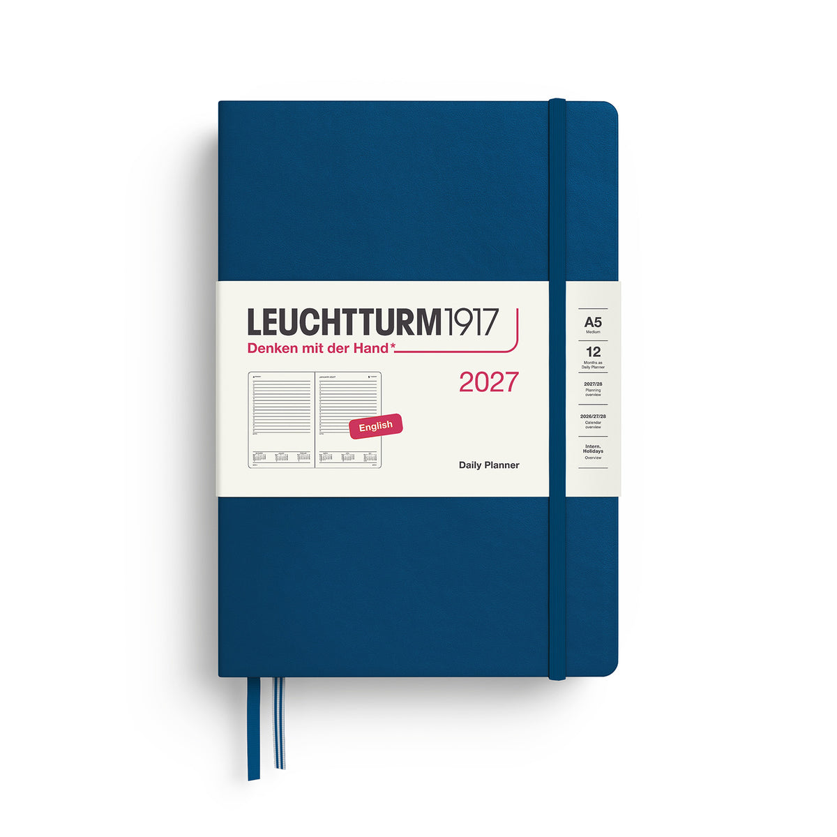 Daily Planner Medium (A5), Ruled, Indigo
