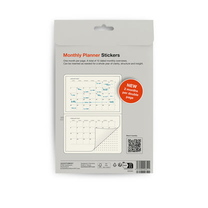 Planner Stickers 2027, Yearly overviews, Stickers Medium (A5) Notebooks, English