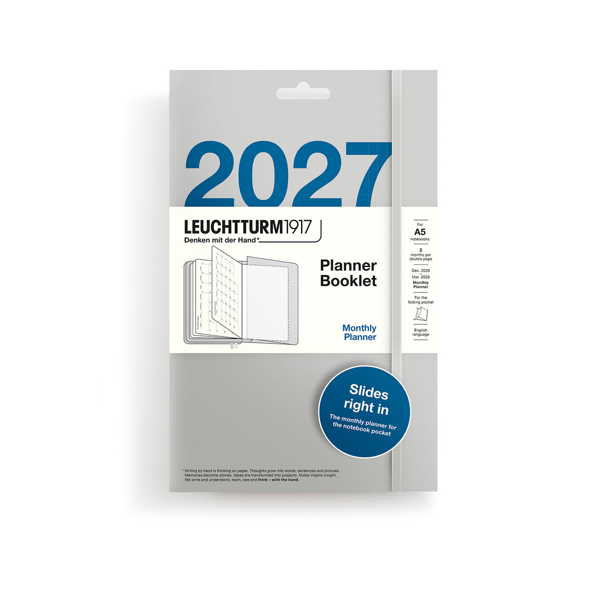 Planner Booklet 2027, Monthly Planner, Medium (A5), English