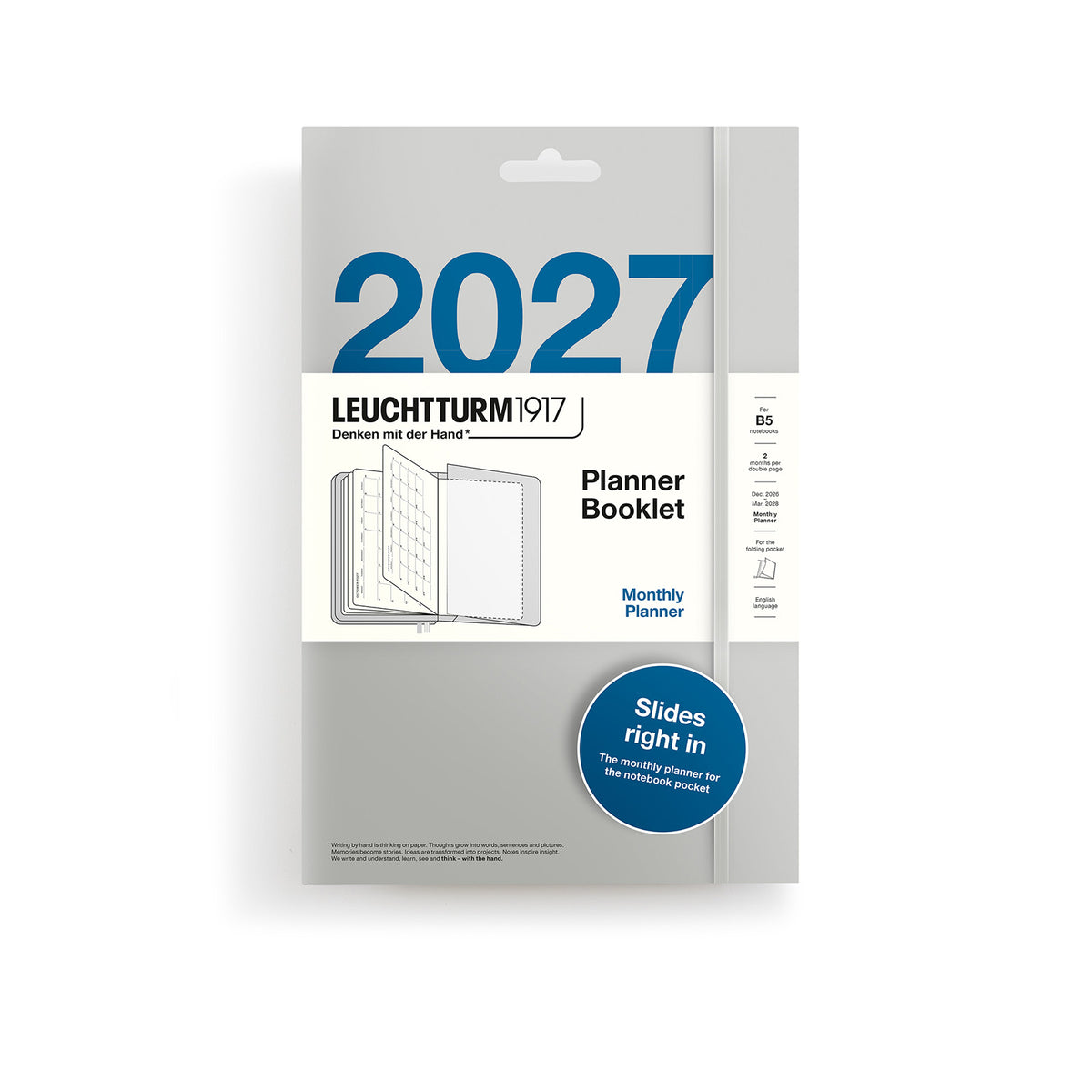 Planner Booklet 2027, Monthly Planner, Composition (B5), English