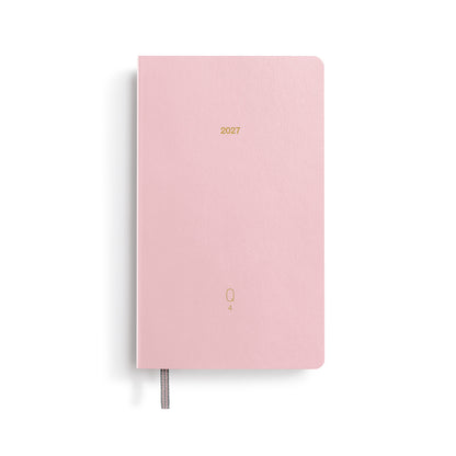 Quarterly Daily Planner Dotted, Pocket (A6), 2027, pack of 4, Shades of Rose, English